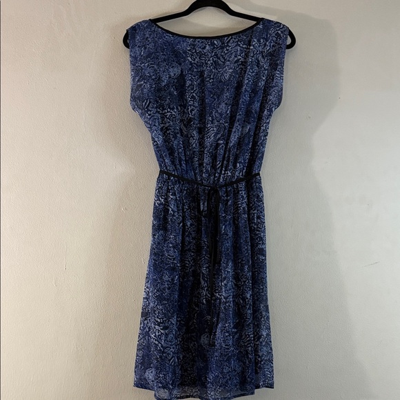 H&M Blue Abstract Print Sleeveless Midi Dress – Women’s Size 12 - Picture 6 of 8